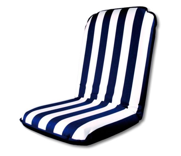 Cojin Asiento Comfort Seat Tela Sunbrella Azul-Blanco