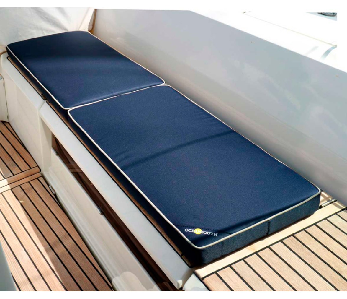 Cojin Doble Azul Navy de Poliester para Banco