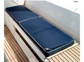 Cojin Doble Azul Navy de Poliester para Banco