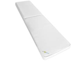 Cojin Doble Blanco de Poliester para Banco