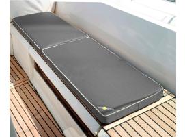 Cojin Doble Gris de Poliester para Banco