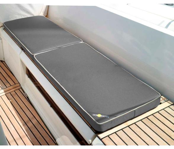 Cojin Doble Gris de Poliester para Banco