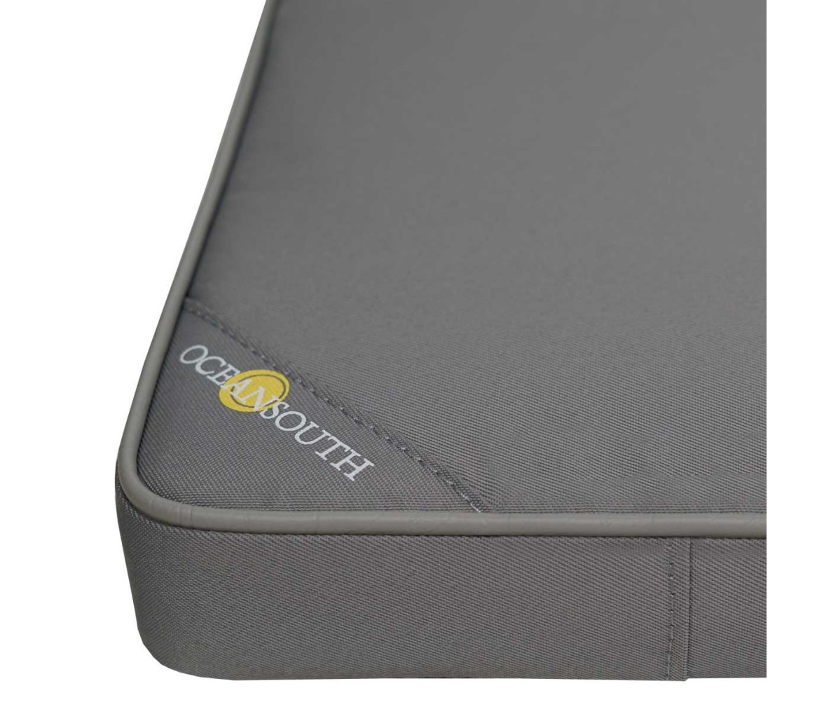 Cojin Doble Gris de Poliester para Banco
