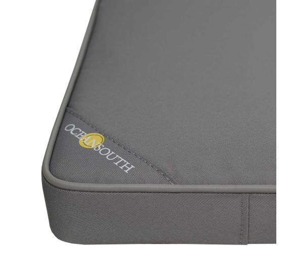 Cojin Doble Gris de Poliester para Banco