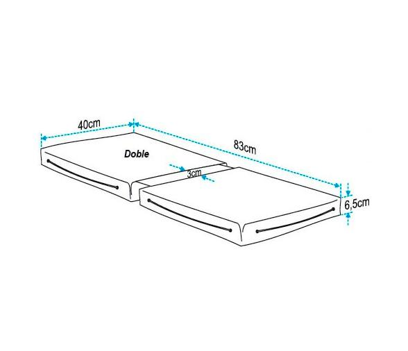 Cojin Flotante Cubierta Doble Blanco