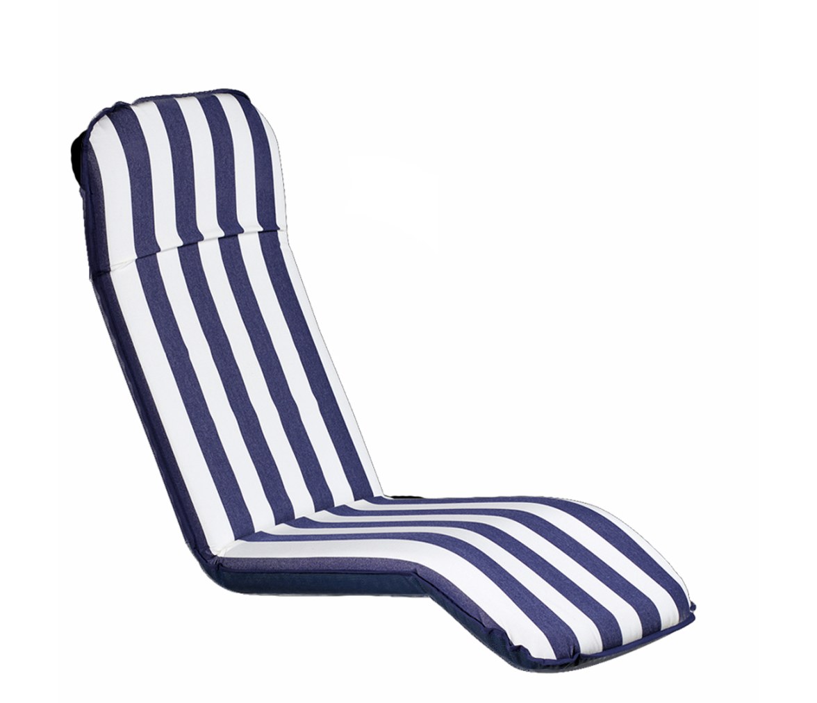 Cojin Tumbona Extra Largo Azul-Blanco Comfort Seat