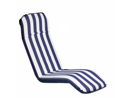 Comfort Seat Extra Long Lounger Cushion Blue-White