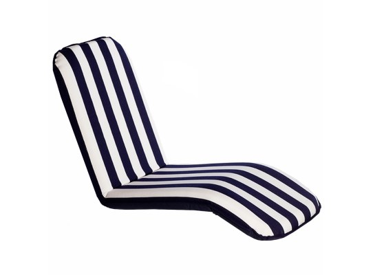 Cojin Tumbona Largo Azul-Blanco Comfort Seat