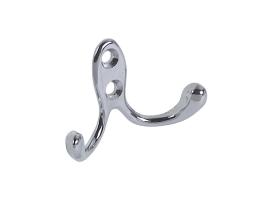Colgador Doble Laton Cromado