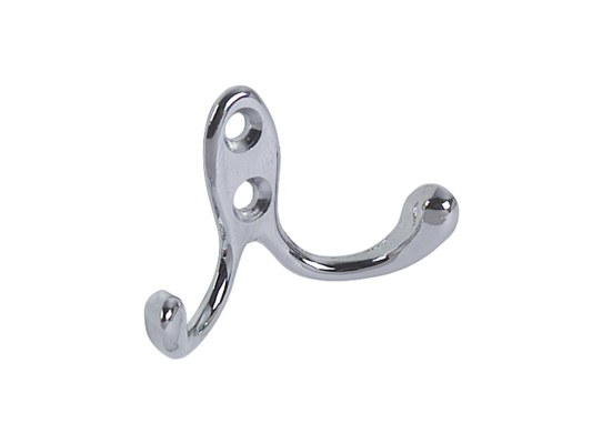 Colgador Doble Laton Cromado