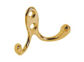 Colgador Doble Laton Pulido