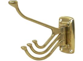 Colgador Perchero 4 Ganchos Laton