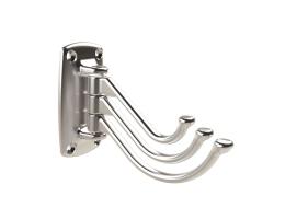 Colgador Perchero Ganchos Triple Laton Cromado