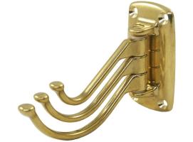 Colgador Perchero Ganchos Triple Laton N