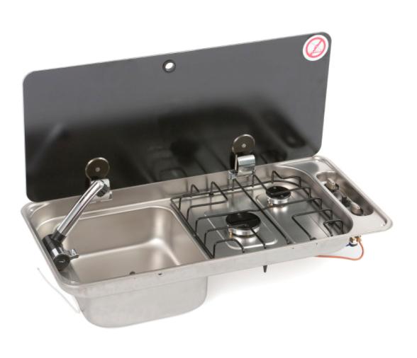 CAN Fregadero y Cocina Empotrable 2 fuegos FL1402