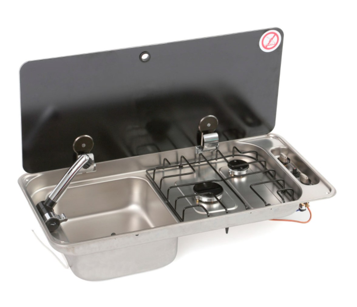 CAN Fregadero y Cocina Empotrable 2 fuegos FL1401