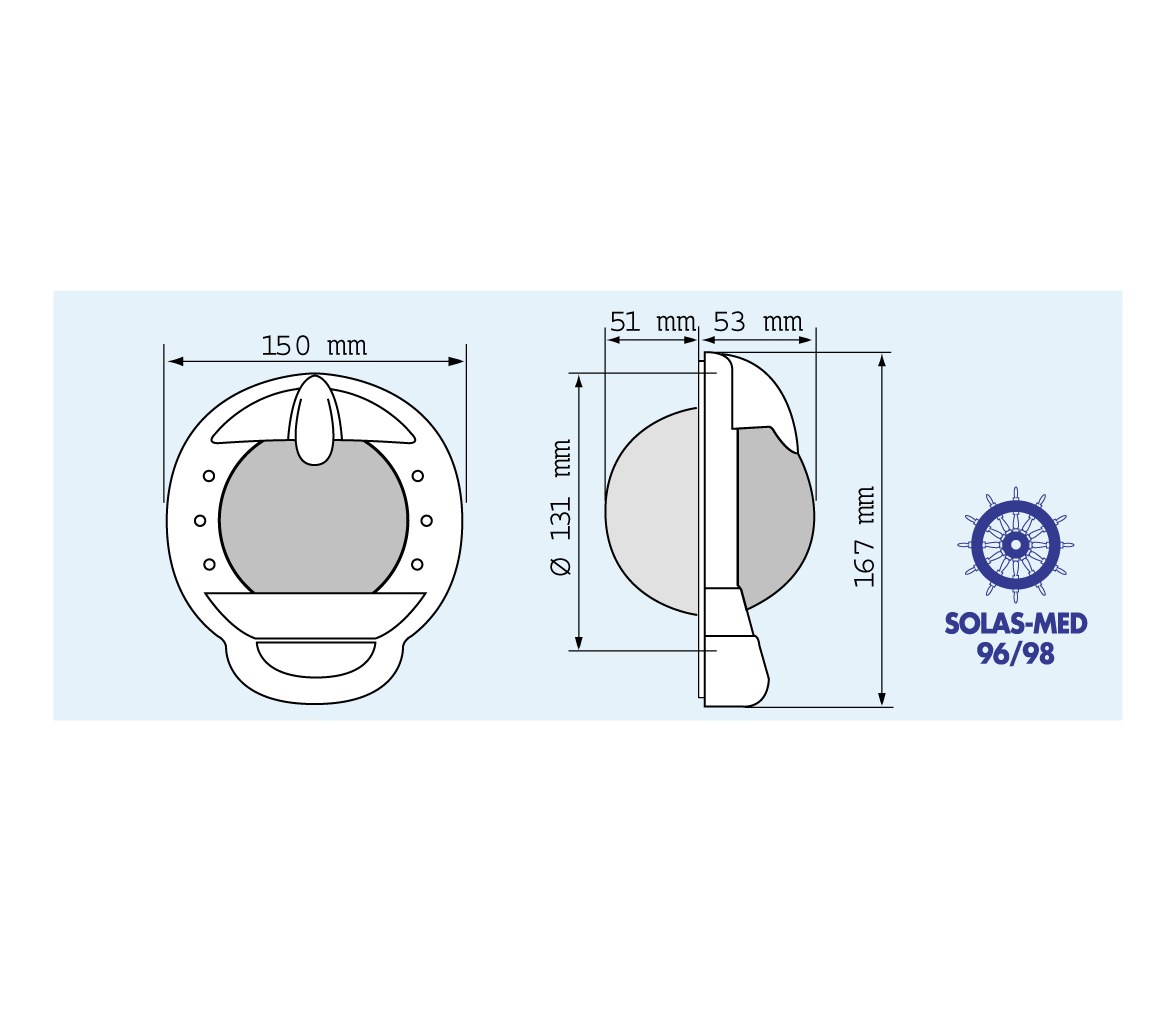 Contest 101 Compass Bulkhead Mount Vertical Plastimo