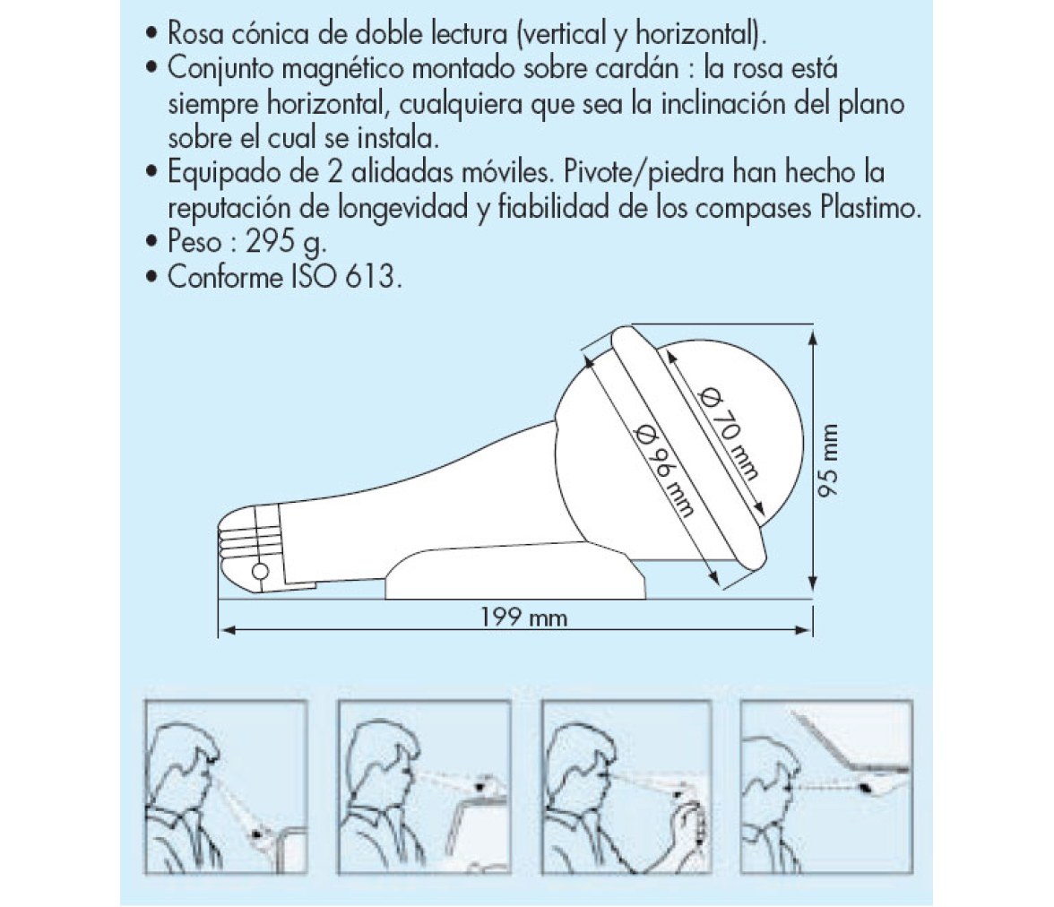 Compas Iris 100 sin Luz Azul Plastimo