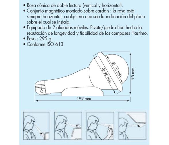 Compas Iris 100 sin Luz Azul Plastimo