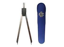 Compás náutico en latón niquelado con puntas fijas 14cm