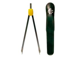 Compás náutico en latón niquelado con puntas fijas 17,5cm