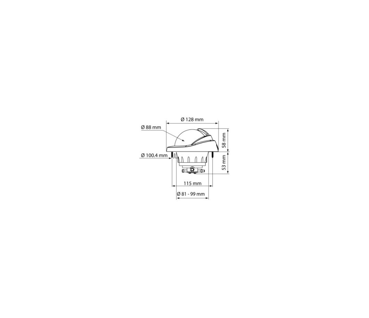 Offshore 95 Black Compass for Flushmount