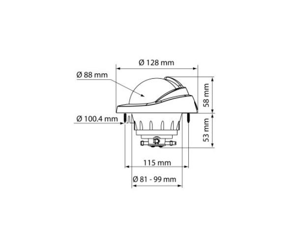 Compas Negro Offshore 95 para Empotrar