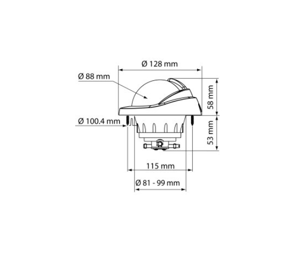 Compas Negro Offshore 95 para Empotrar