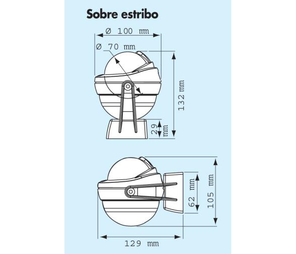 Compas Offshore 75 Sobre Estribo Plastimo con Iluminación