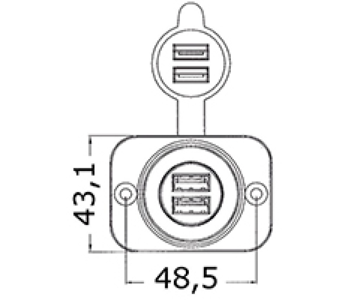 Conector Doble USB