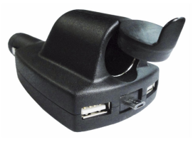 Double Plug with USB Connection and Micro USB