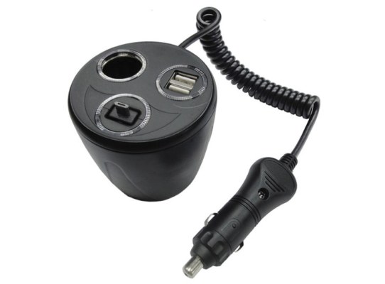 Conector Mechero Doble USB con Cable