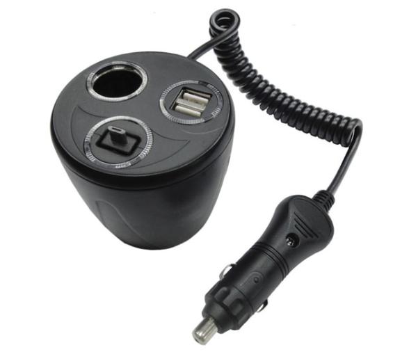 Conector Mechero Doble USB con Cable