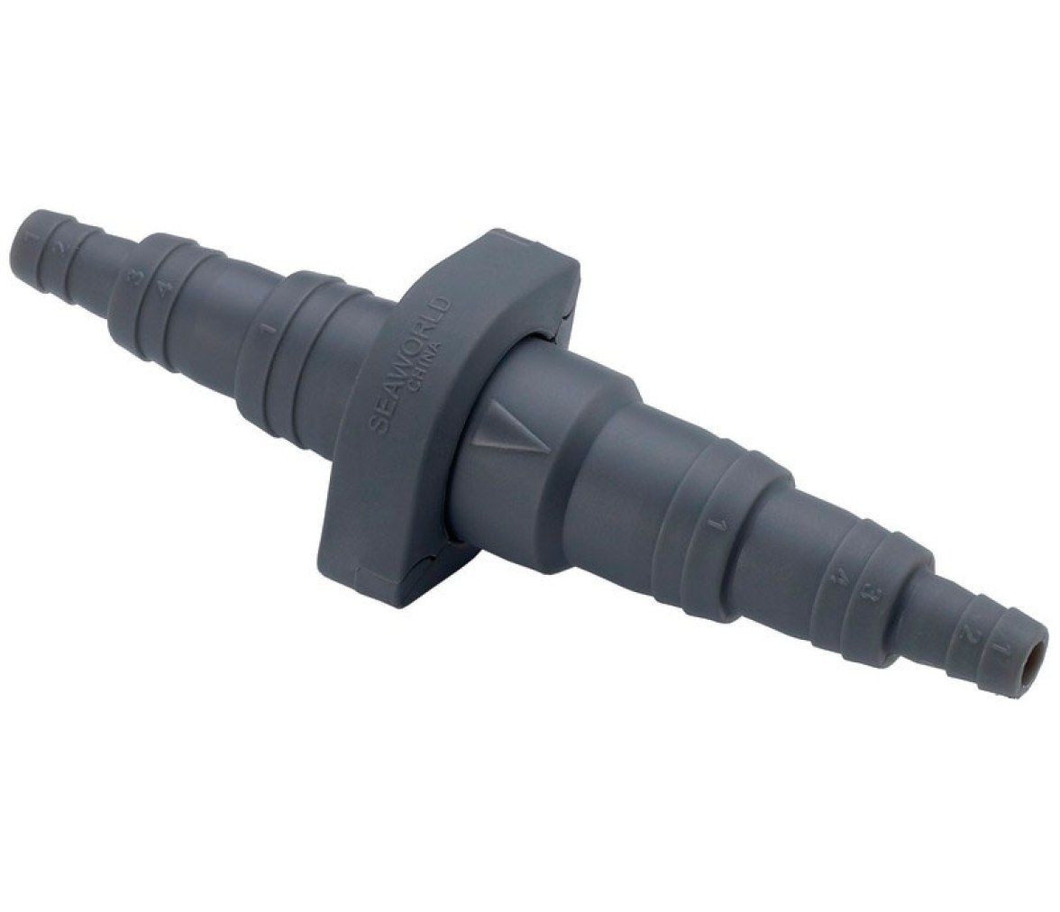 Conector múltiple de manguera con válvula de retención