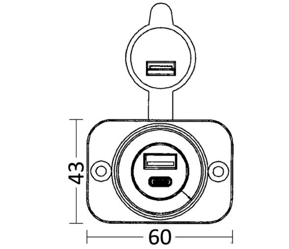 Conector USB estándar + micro
