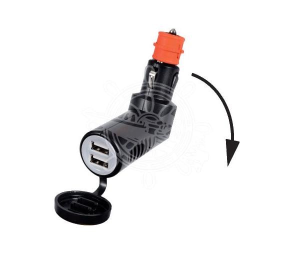 Conector Doble USB Articulado