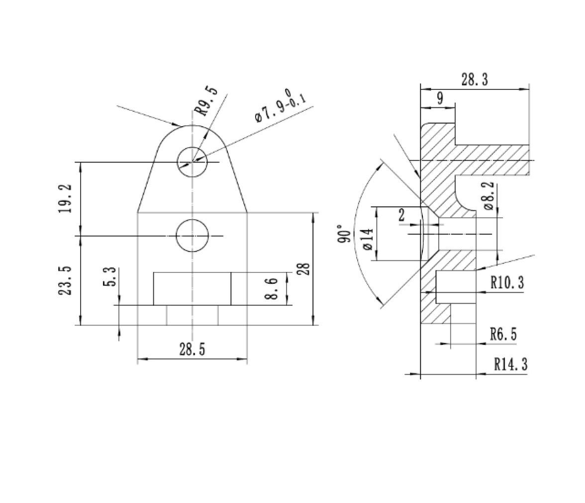 Conexion Giratoria Curva Inox 316 Cadena-Ancla 6-8 mm