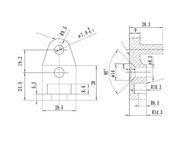 Conexion Giratoria Curva Inox 316 Cadena-Ancla 6-8 mm