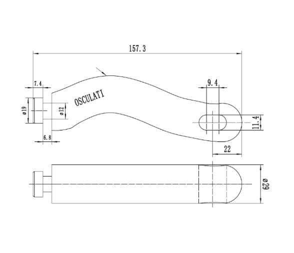 Conexion Giratoria Curva Inox 316 Cadena-Ancla 6-8 mm