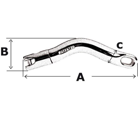 Conexion Giratoria Curva Inox 316 Cadena-Ancla 6-8 mm