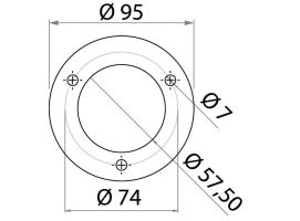 Contrabrida de montaje para casquillo empotrable