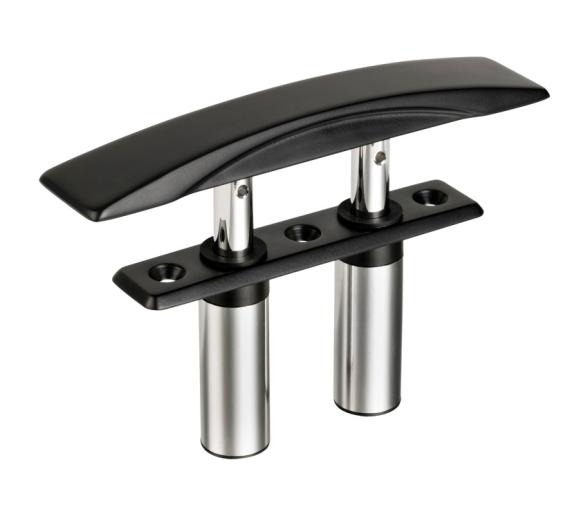 Cornamusa Retráctil Acero Inoxidable Negra