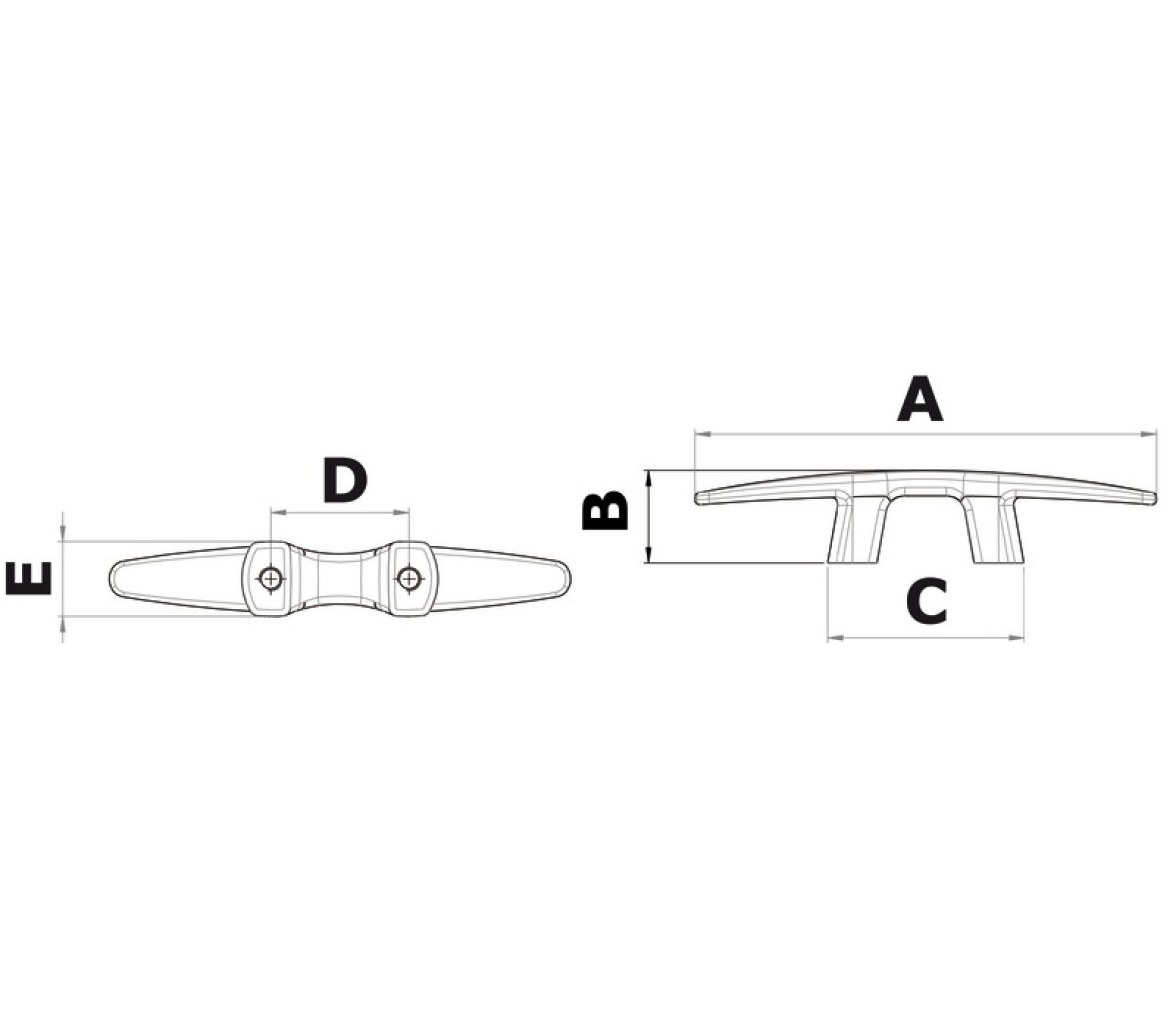 Cornamusa Perfil Acero Inoxidable AISI 316