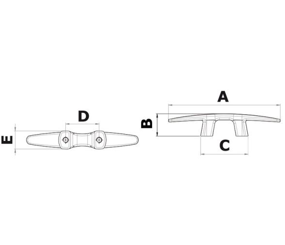 Cornamusa Perfil Acero Inoxidable AISI 316