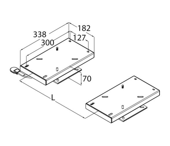 Corredera Doble para Asiento Doble