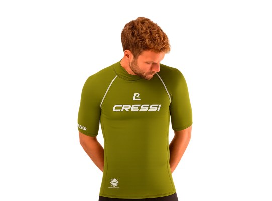 Cressi Rashguard 2024 Hombre Manga Corta Caqui