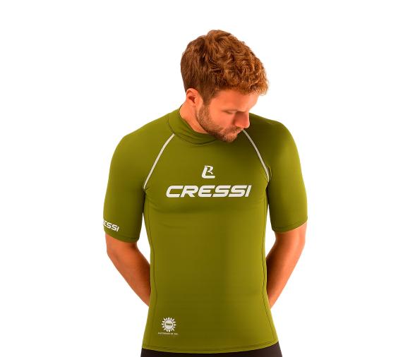 Cressi Rashguard 2024 Hombre Manga Corta Caqui