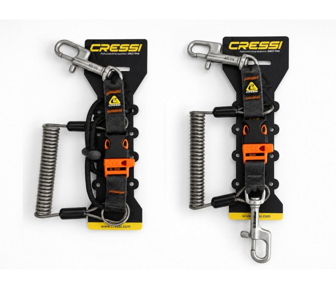 Cressi Extensor Inoxidable con Mosquetón, Anilla y Gaza