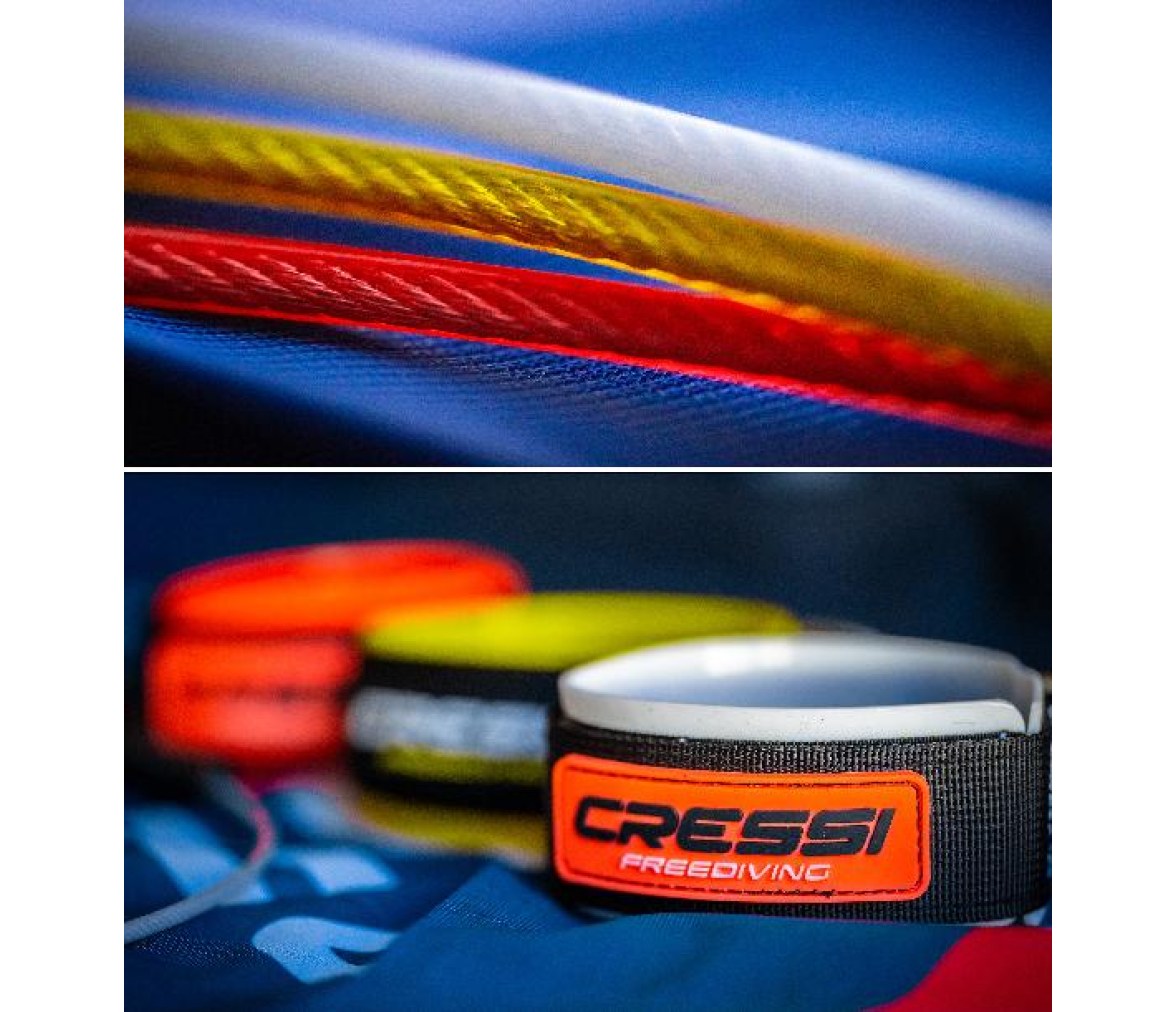 Cressi Lanyard de Apnea con Muñequera de Silicona