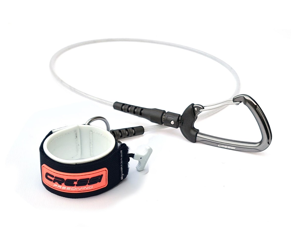 Cressi Lanyard de Apnea con Muñequera de Silicona